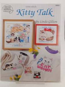 Kitty Talk: Cross Stitch by Linda Gillum