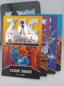 Zac Power - Close Shave, Shockwave, Water Blaster, Sudden Drop (4 books in tin) &hellip;