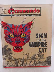 Sign of the Vampire Cat (Commando War Stories in Pictures) No 918 by Unknown