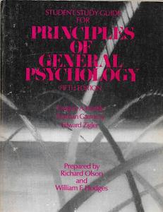 Social Sciences: Student Study Guide For Principles Of General Psychology (Fifth Edition) by Norman Garmezy and William F. Hodges and Gregory A. Kimble and Richard Olson and Edward Zigler