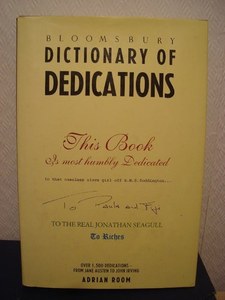 Reference: Bloomsbury Dictionary Of Dedications by Adrian Room