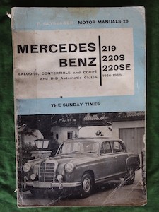 Products: 1956-60 Mercedes workshop manual – Books and Toys