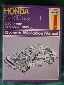 Products: Honda Civic 1980-81 workshop manual – Books and Toys