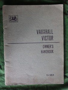 Vauxhall FB Victor owners handbook – Books and Toys