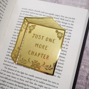 Bookish Accessories: Just One More Chapter Brass Bookmark