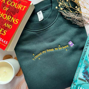New Bookish: Closed My Book to Be Here Embroidered Crew