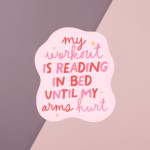 New Bookish: My Workout Is Reading Sticker