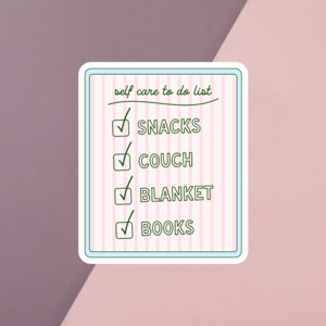 New Bookish: Self Care List Sticker
