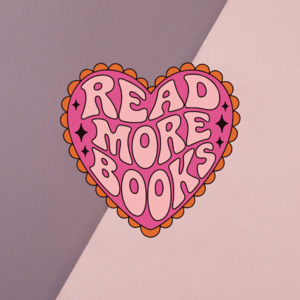 New Bookish: Read More Books Heart Sticker