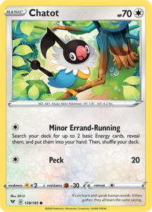 Pokemon Singles Vivid Voltage: Chatot 139