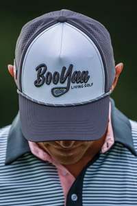 Golf Hats: BooYaa Golf Cap - Steffi (Grey,White & Pink)
