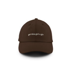 'Get This Girl A Gin' Cap Brown