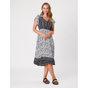 20: Valencia Dress Black/White