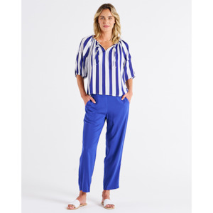 16: Camilla Blouse Blue Stripe