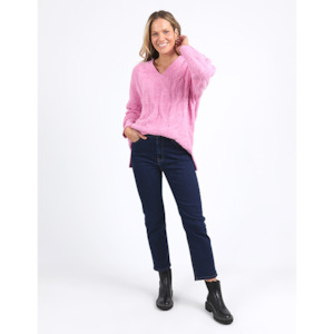 L: Tallulah Cable Knit Geranium