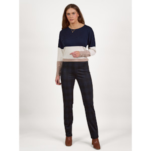 Printed Ponti Pull On Pants Neptune