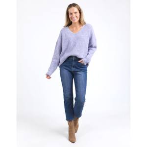 S: Verity V Neck Knit Dusty Lilac