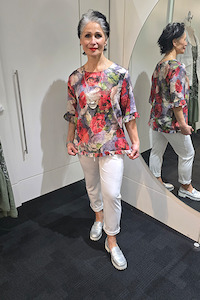 Glam: Round Neck Top Taupe