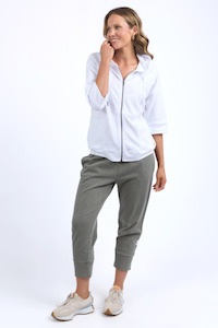 10: Beachy Zip Hoodie White