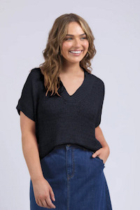 Xxl: Elba Knit Top Navy