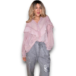 Italian Wear: Frill Tunic Baby Pink