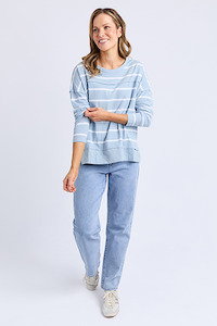 Foxwood: Jayne Stripe Top Sky