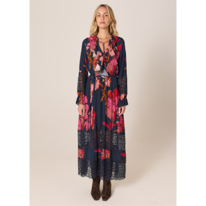 Captivation Dress Shadow Floral Navy