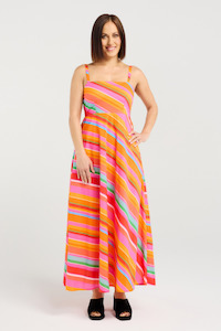 Clementine Dress Dynamic Stripe