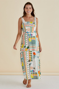Tegan Midi Dress Paradise Print