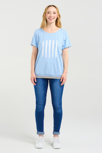 Zafina: Mia T-Shirt Blue