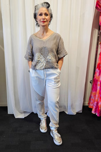Lilliano: Italian Relaxed Lounge Pants White