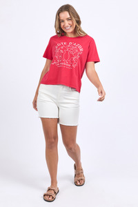 8: Cote D'Azur Tee Crimson Print