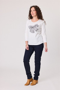 8: Diamante Bow T-Shirt White