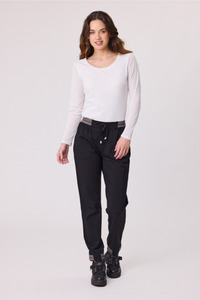 Pepper Plain Knit Pant Black