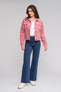 Cord Denim Jacket Dusky Pink