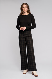 Wide Leg Ponti Pant Checkmate