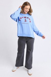 Foxwood: Effortless Contrast Crew Azurine Blue