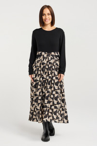 Seduce: Dellah Dress Golden Grid