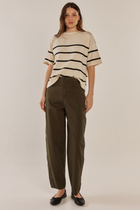 Barrel Leg Chino Khaki