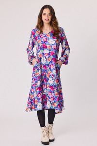 8: Indie Lined Dress Blue