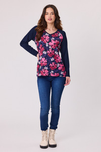 Tessa Knit Top Navy