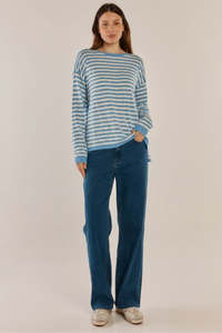 Natasha Knit Top Cornflower Blue