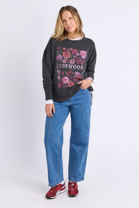 8: Vintage Posy Crew Washed Black