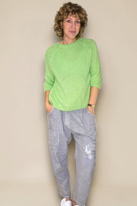 Italian Wear: Mohair Blend Sweater Green