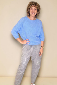 Mohair Blend Sweater Light Blue