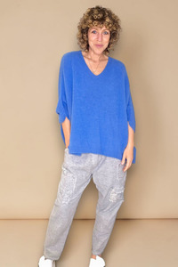 Italian Wear: Alpaca Blend Knit Cornblue