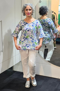 Tie Front Top White