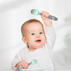 Feeding: Silicone Spoon and Fork Set