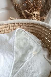 Burp Cloth: Burp Cloth -Pinstripe Chambray ®