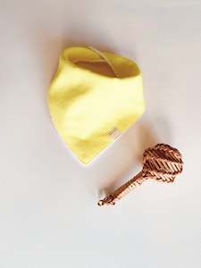 Dribble Bib: Linen/Towelling Dribble bib ® - Canary